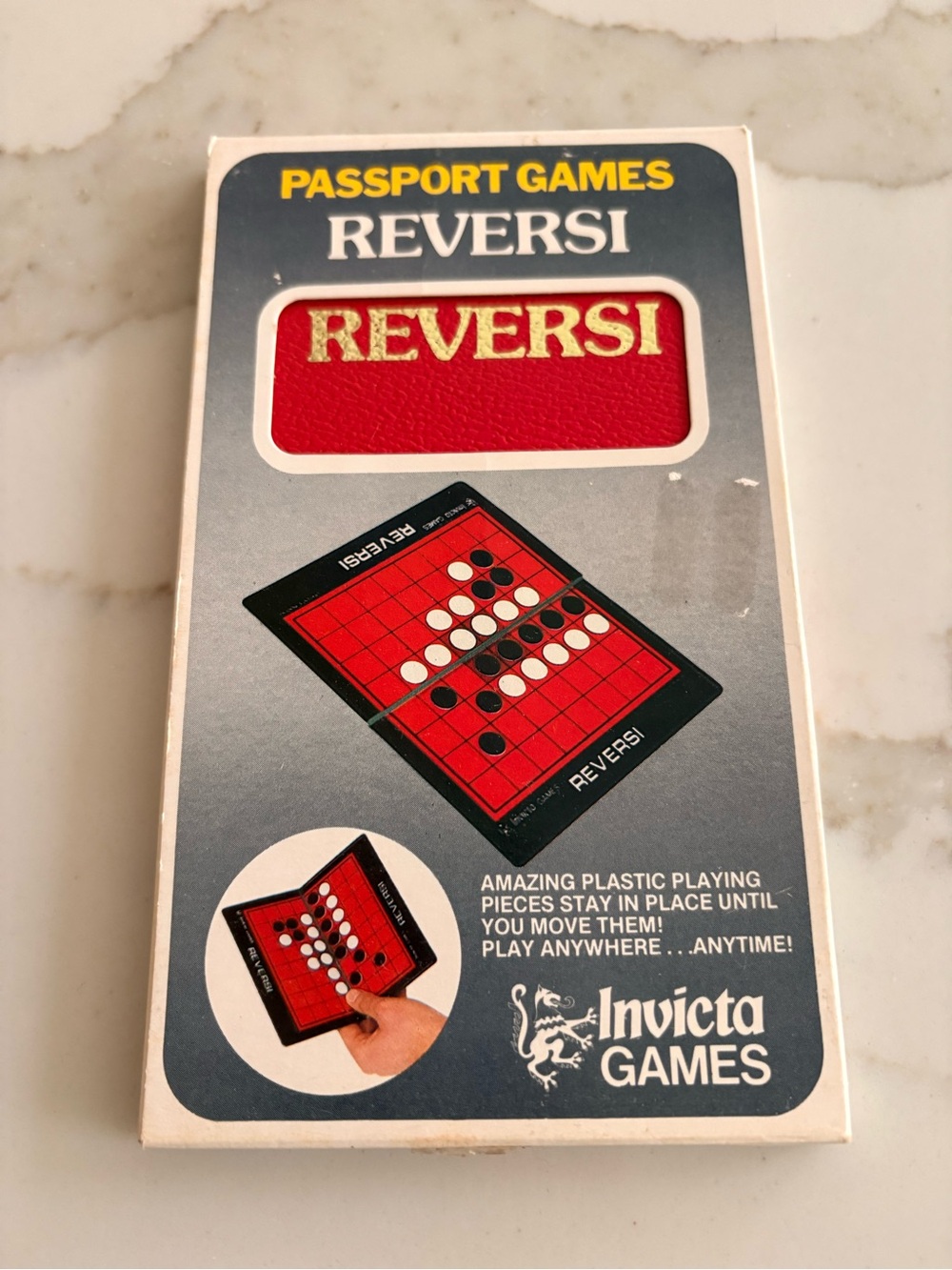 Invicta Reversi Portable Board Game - Red and Black
